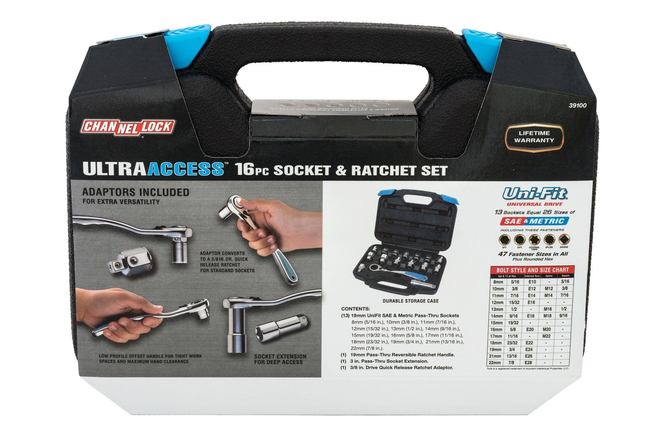 CHANNELLOCK&reg; Chrome Tool Set 