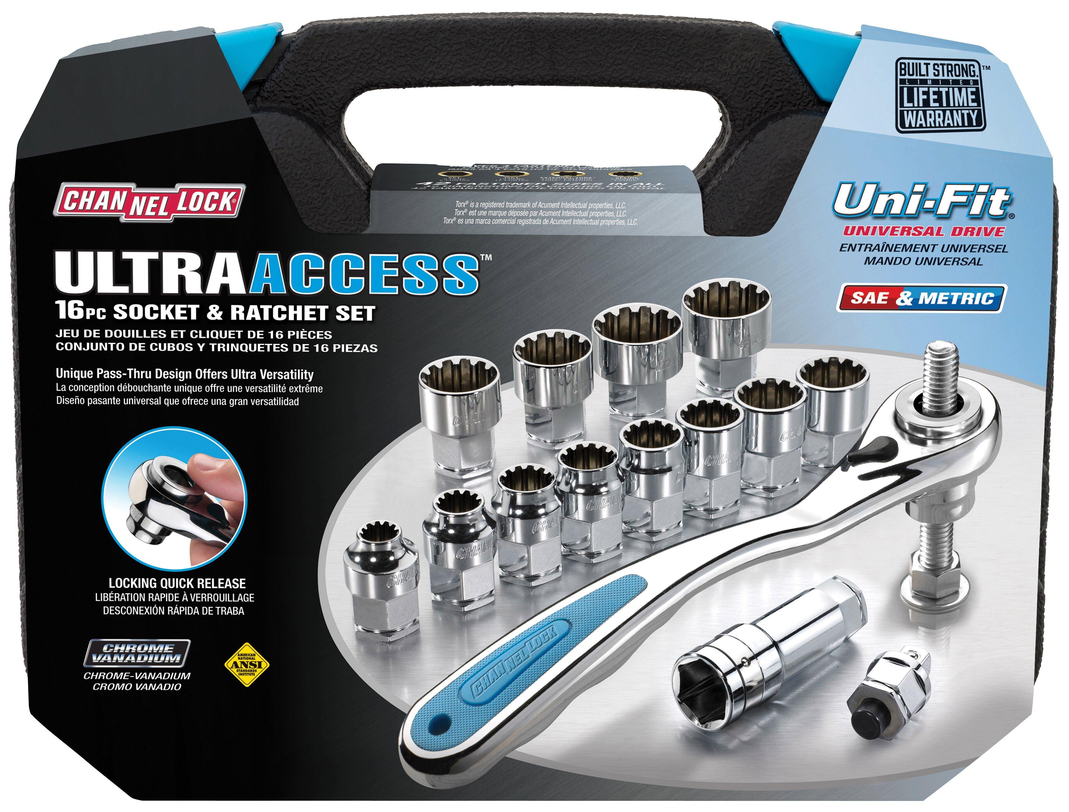 CHANNELLOCK&reg; Chrome Tool Set 