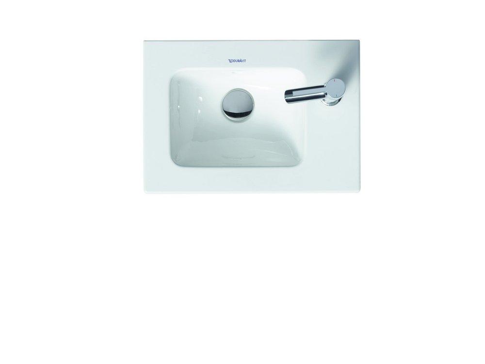 Duravit White FURNITURE HANDRINSE BASIN 430MM ME BY STARCK WHITE W.OF W.TP 1TH 