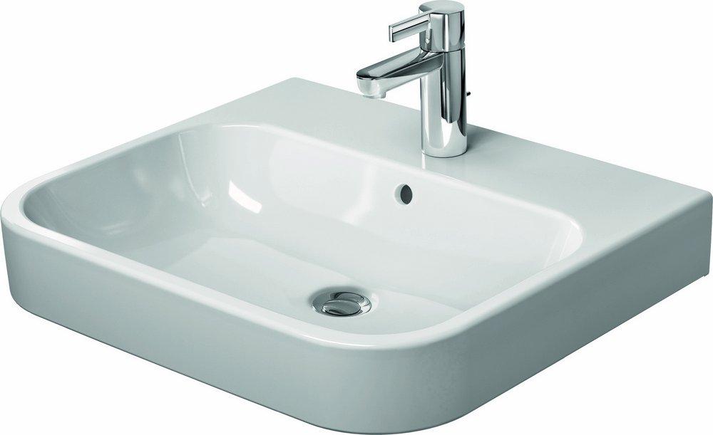 Duravit White FURNITURE WASHBASIN 60 CM HAPPY D.2 WHITE W.OF W.TP 1 TH WG 