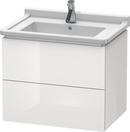 26-37/100 x 18-23/50 x 21-24/25 in. Wall Mount Vanity with 2-Drawer in White High Gloss