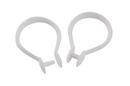White Shower Curtain Rings (Pack of 12) 