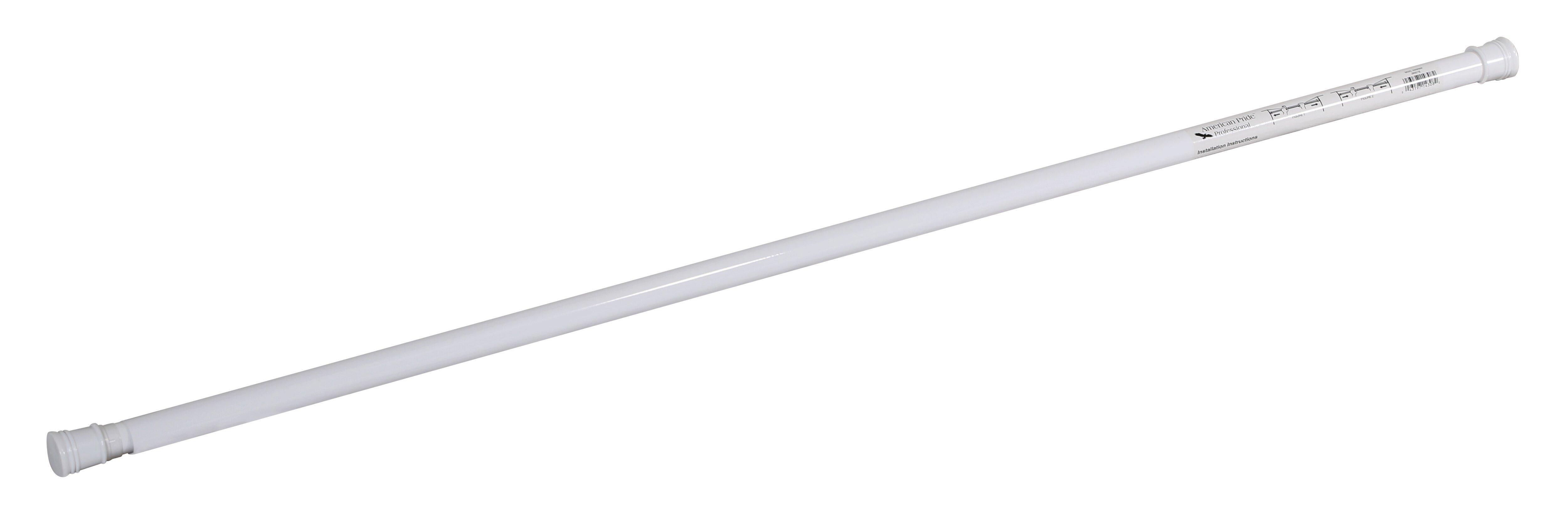 Design House White Adjustable Tension Multipurpose Shower Utility Rod 