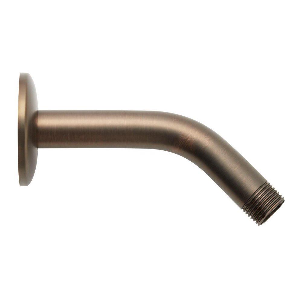 Signature Hardware Oil Rubbed Bronze 6 in. Standard Wall Mount Shower Arm & Flange 