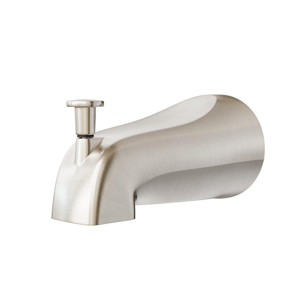 PROFLO&reg; Brushed Nickel 1/2 in. CTS Slip-Fit Tub Spout 