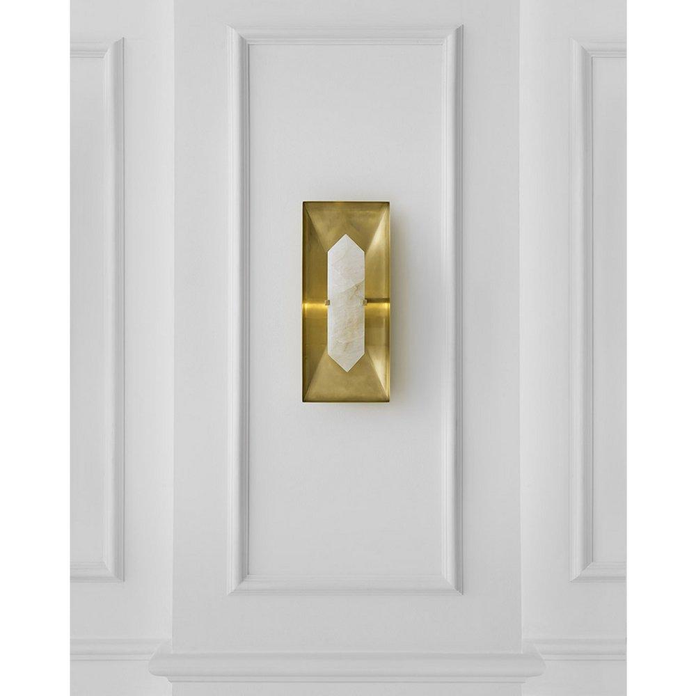 Visual Comfort & Co. Signature Antique Burnished Brass 60W 1-Light 14 in. Wall Sconce 