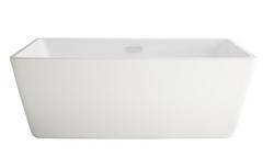 62-3/4 x 29-7/8 in. Freestanding Bathtub with Center Drain in White