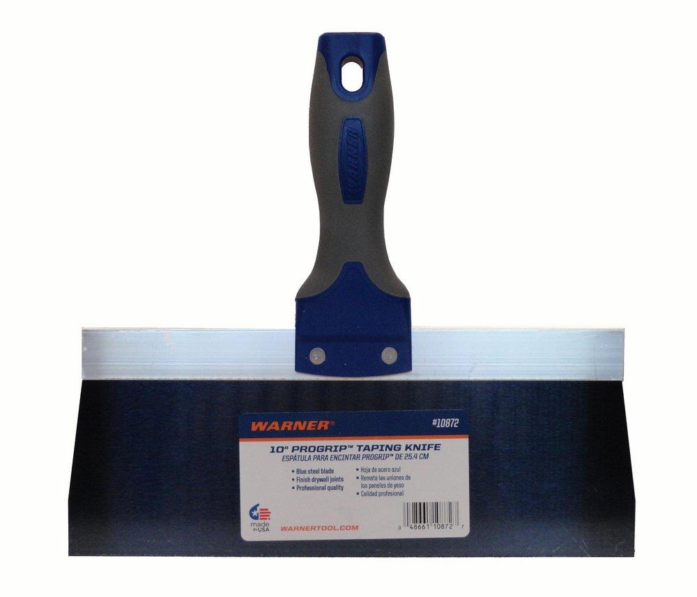 Warner Manufacturing Blue 10 in. Aluminum, Plastic, Rubber and Steel Taping Knife 