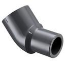 Grey Spigot x Socket Schedule 80 PVC 45 Degree Elbow 