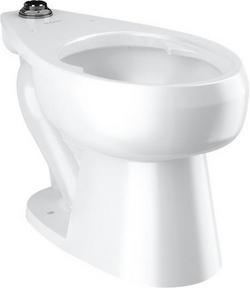 Elongated Floor Mount Toilet Bowl in White