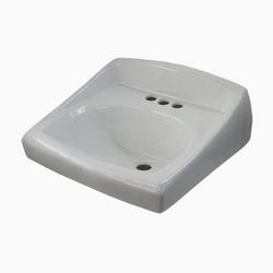 20-3/4 in. Wall Mount Rectangular Vitreous China Bathroom Sink in White