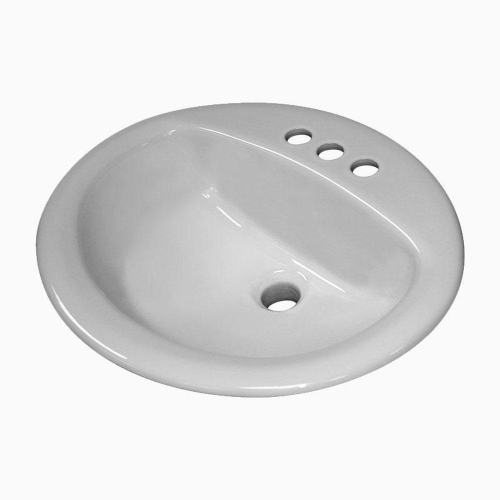 Sloan Valve White 20 x 7 in. Drop-In Lavatory Service Sink for 4 in. Centerset 