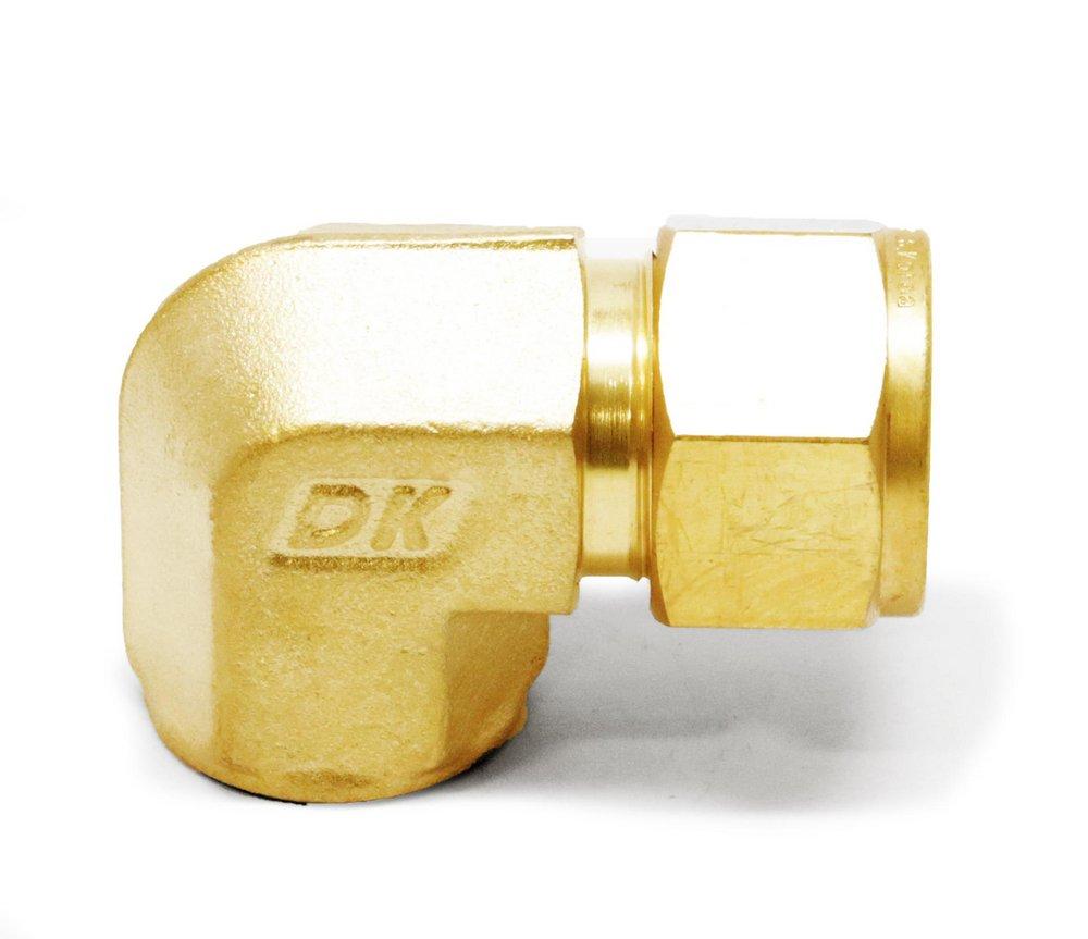 DK-LOK&reg; OD Tube x FNPT Brass Compression 90 Degree Elbow 