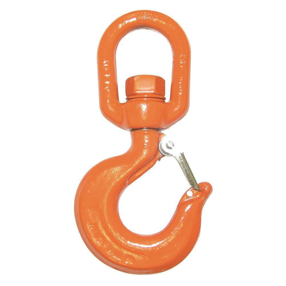 Ace Industries Orange Swivel Rigging Hook with Latch 