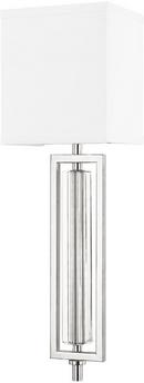 20-1/2 in. 60W 1-Light Candelabra E-26 Base Outdoor Wall Sconce in Polished Nickel