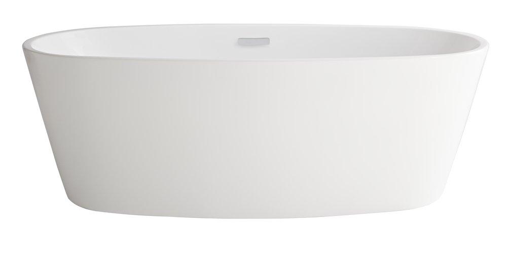American Standard White 68-3/4 x 31-1/4 in. Freestanding Bathtub with Center Drain 