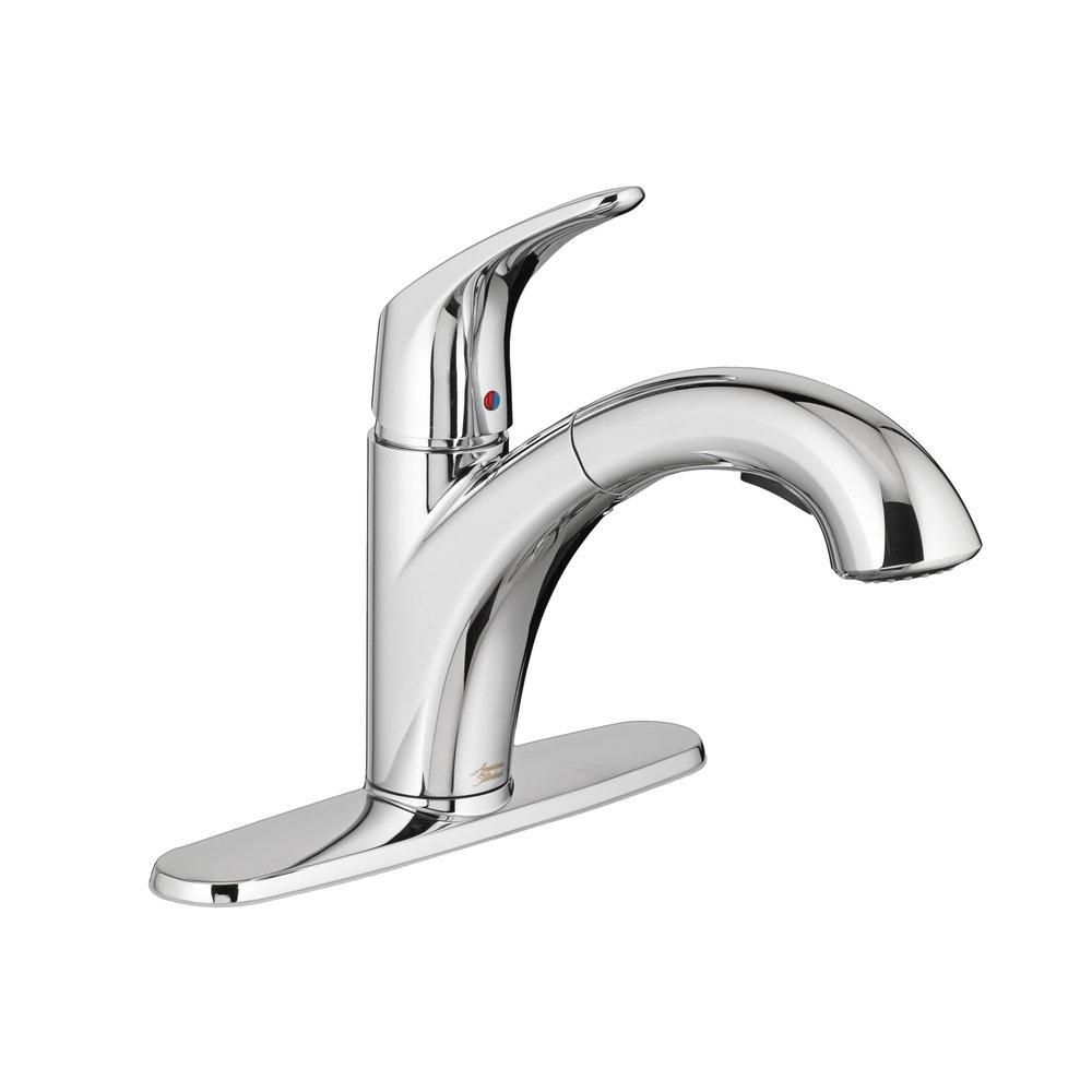 American Standard Polished Chrome Single Handle Pull Out Kitchen Faucet 