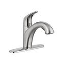 Single Handle Pull Out Kitchen Faucet in Stainless Steel - PVD
