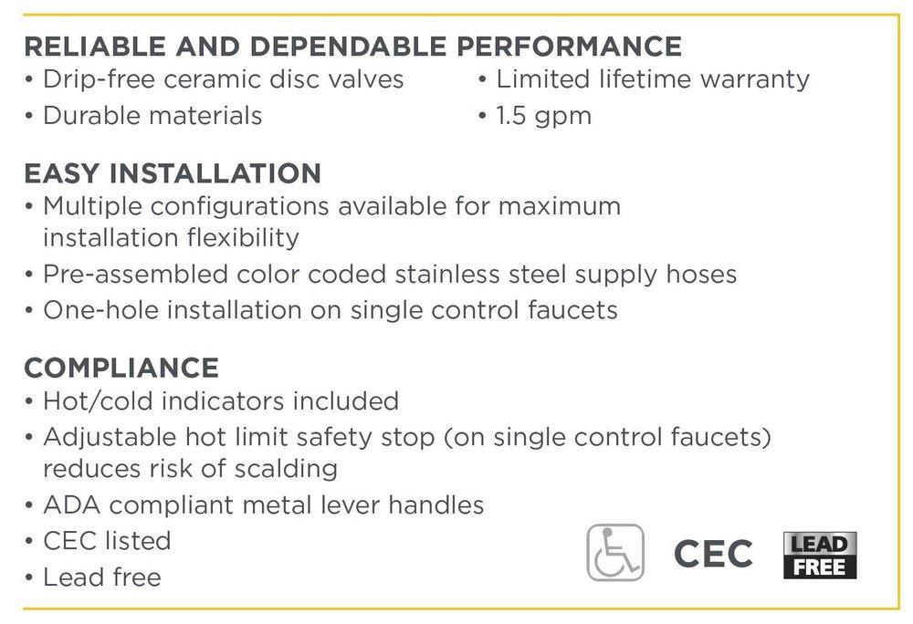 American Standard Stainless Steel Single Handle Kitchen Faucet 