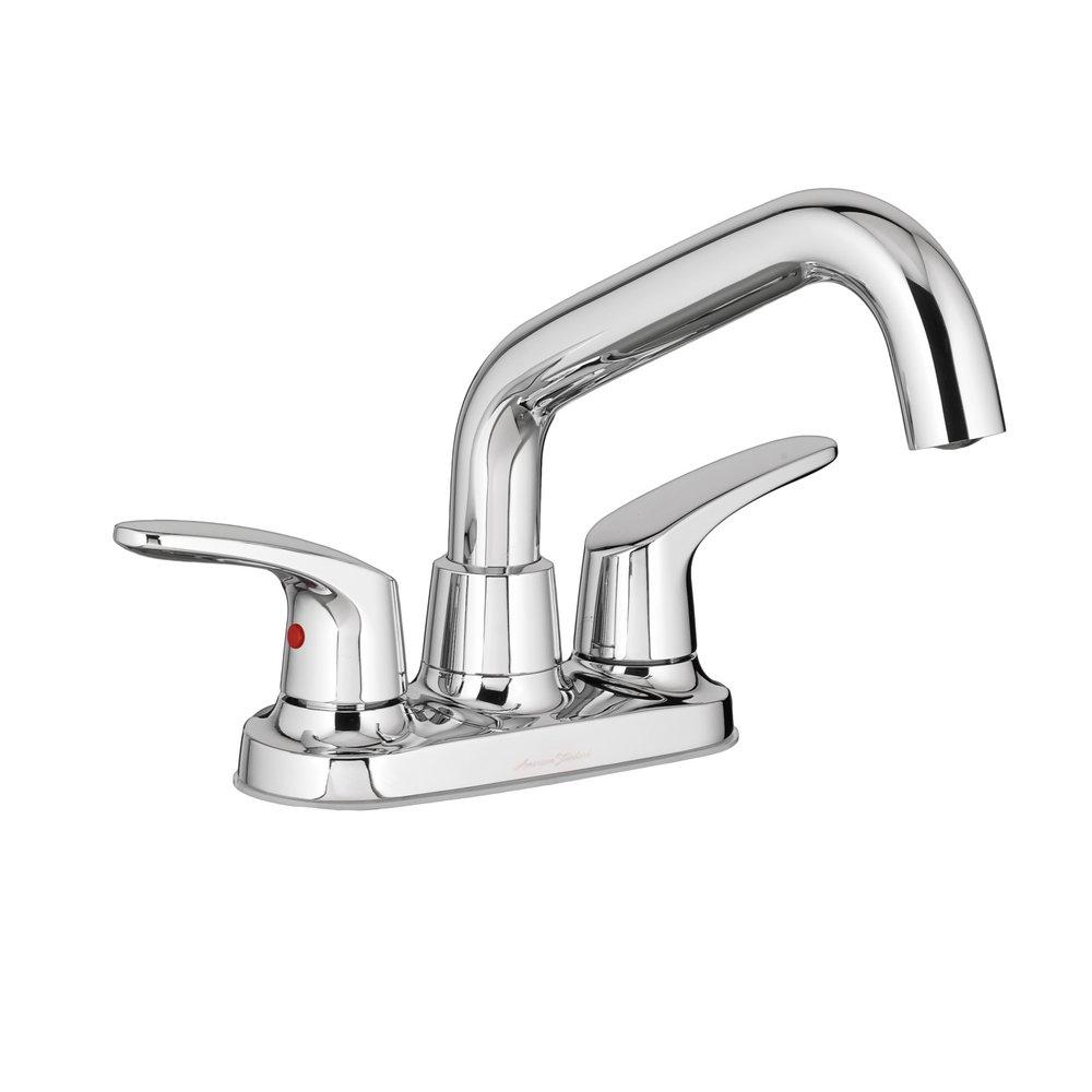 American Standard Polished Chrome Two Handle Lever Deck Mount Service Faucet 