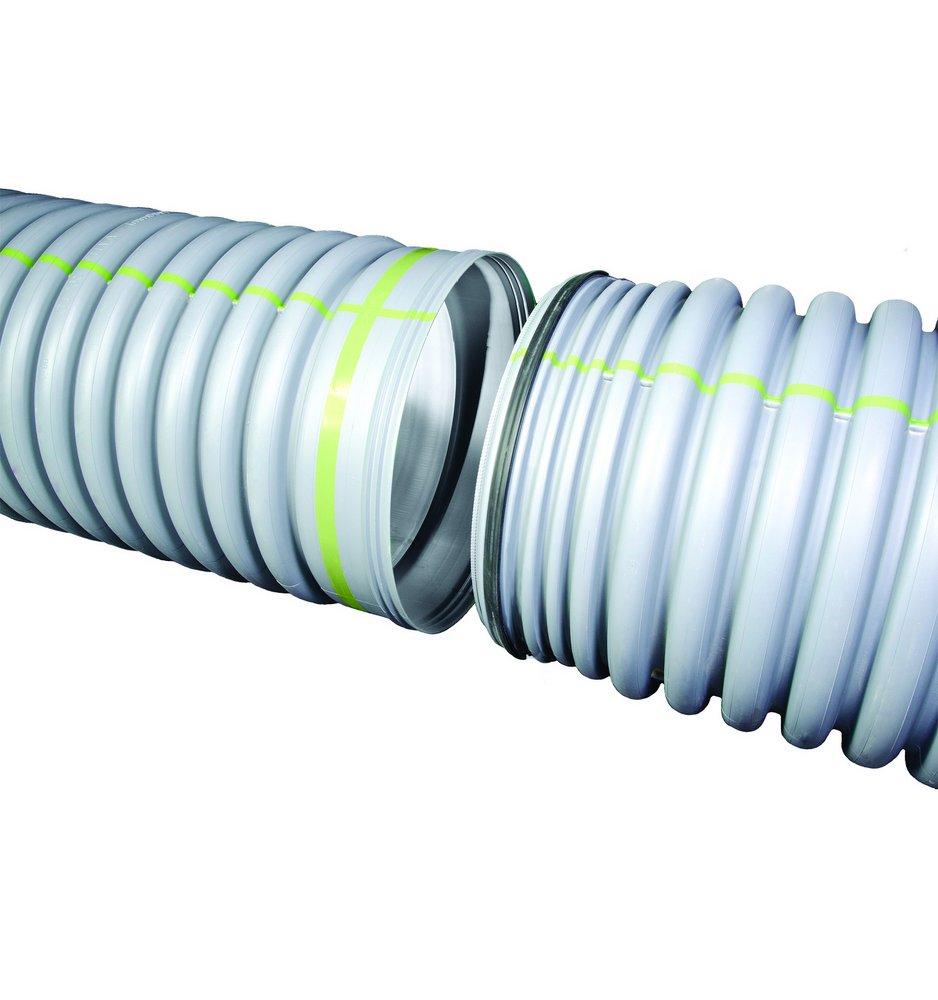 ADS&reg; Grey Solid Polypropylene Drainage Pipe in Grey 