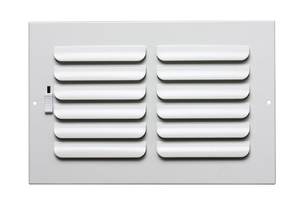PROSELECT® White 8 in. Residential Ceiling & Sidewall Register in White 1-way 