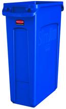 30 x 22 x 11 in. 23 gal Resin Waste Trash Container in Blue