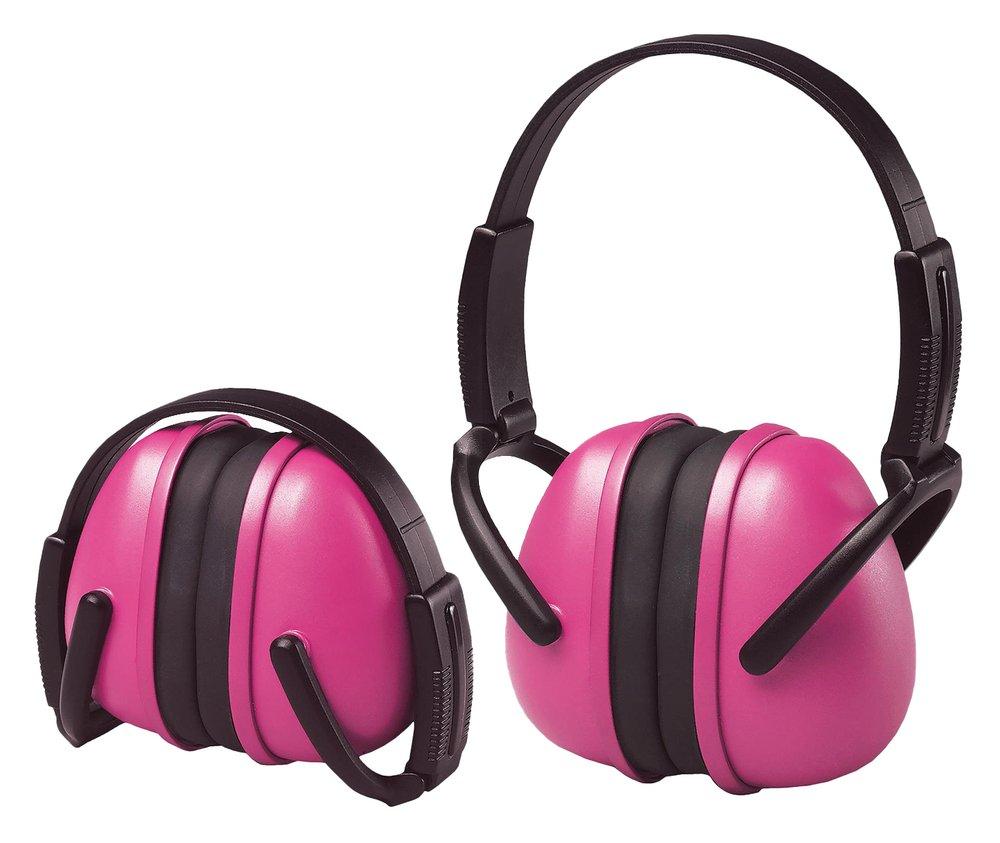 ERB Safety Pink NRR 23 Plastic Womens Foldable Ear Muff 