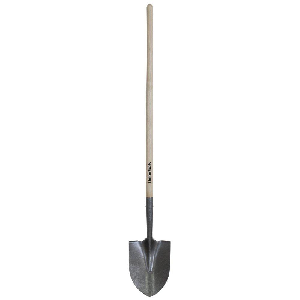 True Temper Black Round Point Shovel with Long Handle 