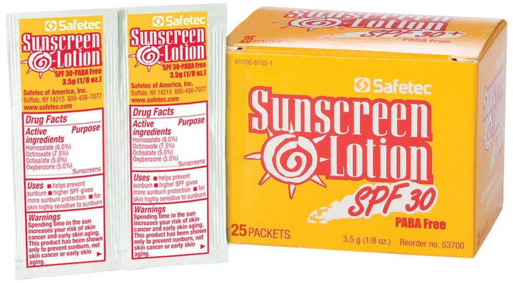 Safetec Sunscreen Lotion (Box of 25) 