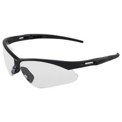 Black Frame Safety Glasses with Clear Anti-fog Lenses and Lanyard