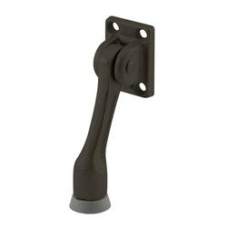 4 in. Cast Iron Rubber Kickdown Door Stop in Bronze