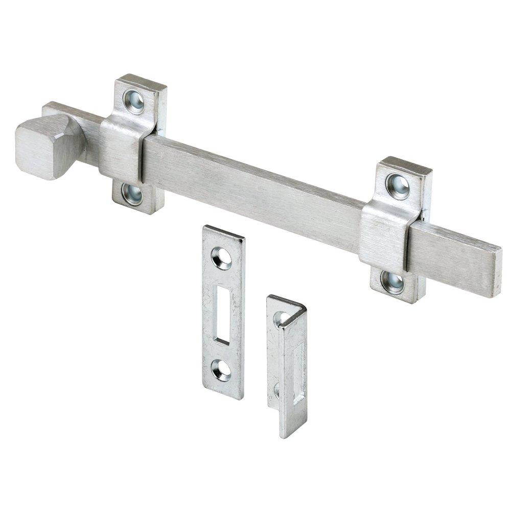 Brushed Chrome 8 in. Surface Bolt 