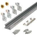 Galvanized Steel Bi-Pass Closet Track Kit in Galvanized Steel 