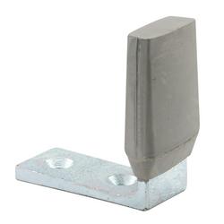 Wrought Aluminum Floor Mounted Door Stop in Aluminum