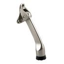 Satin Nickel 4 in. Zinc Die Cast Rubber Kickdown Door Stop 