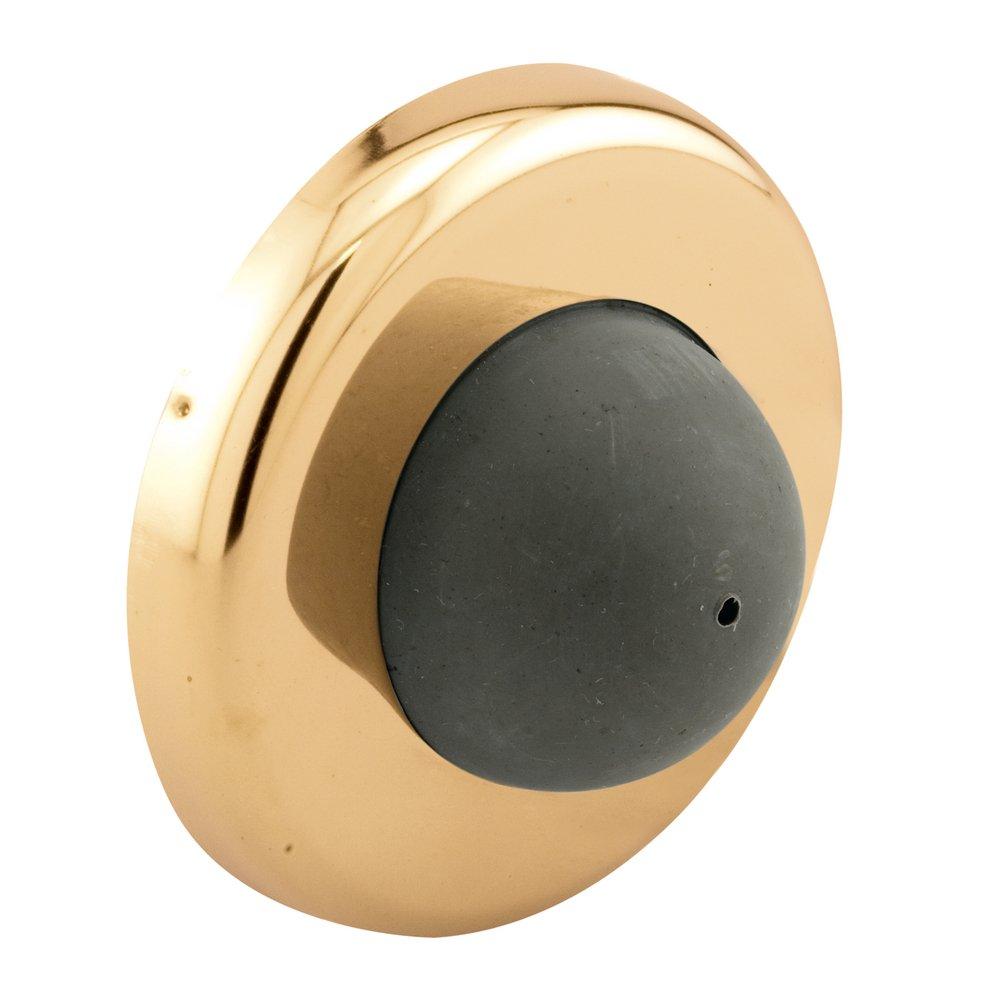 Prime-Line Polished Brass Wall Stop with Bumper 