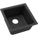 15-3/4 x 15-3/4 in. Drop-in and Undermount Quartz Bar Sink in Black