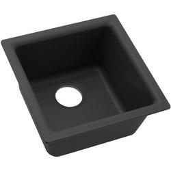 15-3/4 x 15-3/4 in. Dual Mount Quartz Bar Sink in Black