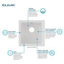 Elkay White 15-3/4 x 15-3/4 in. Dual Mount Quartz Bar Sink 