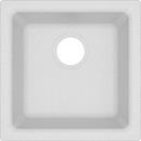 Elkay White 15-3/4 x 15-3/4 in. Drop-in and Undermount Quartz Bar Sink 