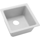 Elkay White 15-3/4 x 15-3/4 in. Drop-in and Undermount Quartz Bar Sink 