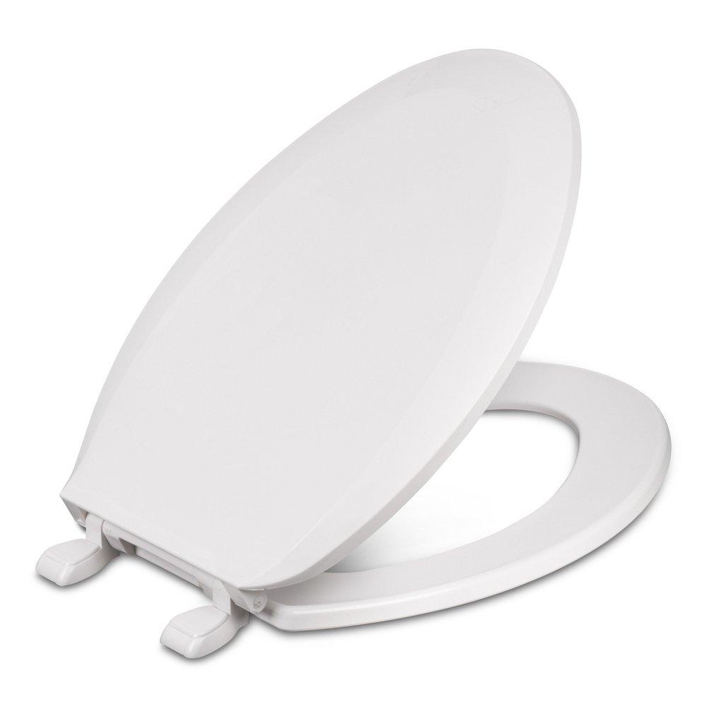 Centoco Manufacturing White Plastic Elongated Toilet Seat 