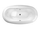 JACUZZI&reg; White/Polished Chrome 65-1/2 x 35-5/8 in. Freestanding Bathtub 