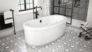 JACUZZI&reg; White/Polished Chrome 65-1/2 x 35-5/8 in. Freestanding Bathtub 