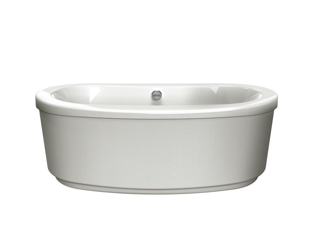 JACUZZI&reg; White/Polished Chrome 65-1/2 x 35-5/8 in. Freestanding Bathtub 