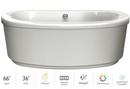 JACUZZI&reg; White/Polished Chrome 65-1/2 x 35-5/8 in. Freestanding Bathtub 