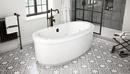 65-1/2 x 35-5/8 in. Freestanding Whirlpool Bathtub with Center Drain in White