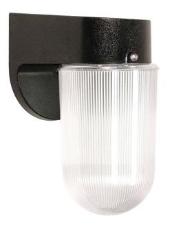 7-3/4 in. 1-Light 60W LED Outdoor Bullet Sconce, Damp-Rated in Black