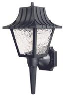 1-Light 60W Exterior Wall Sconce with Clear Acrylic Glass in Black